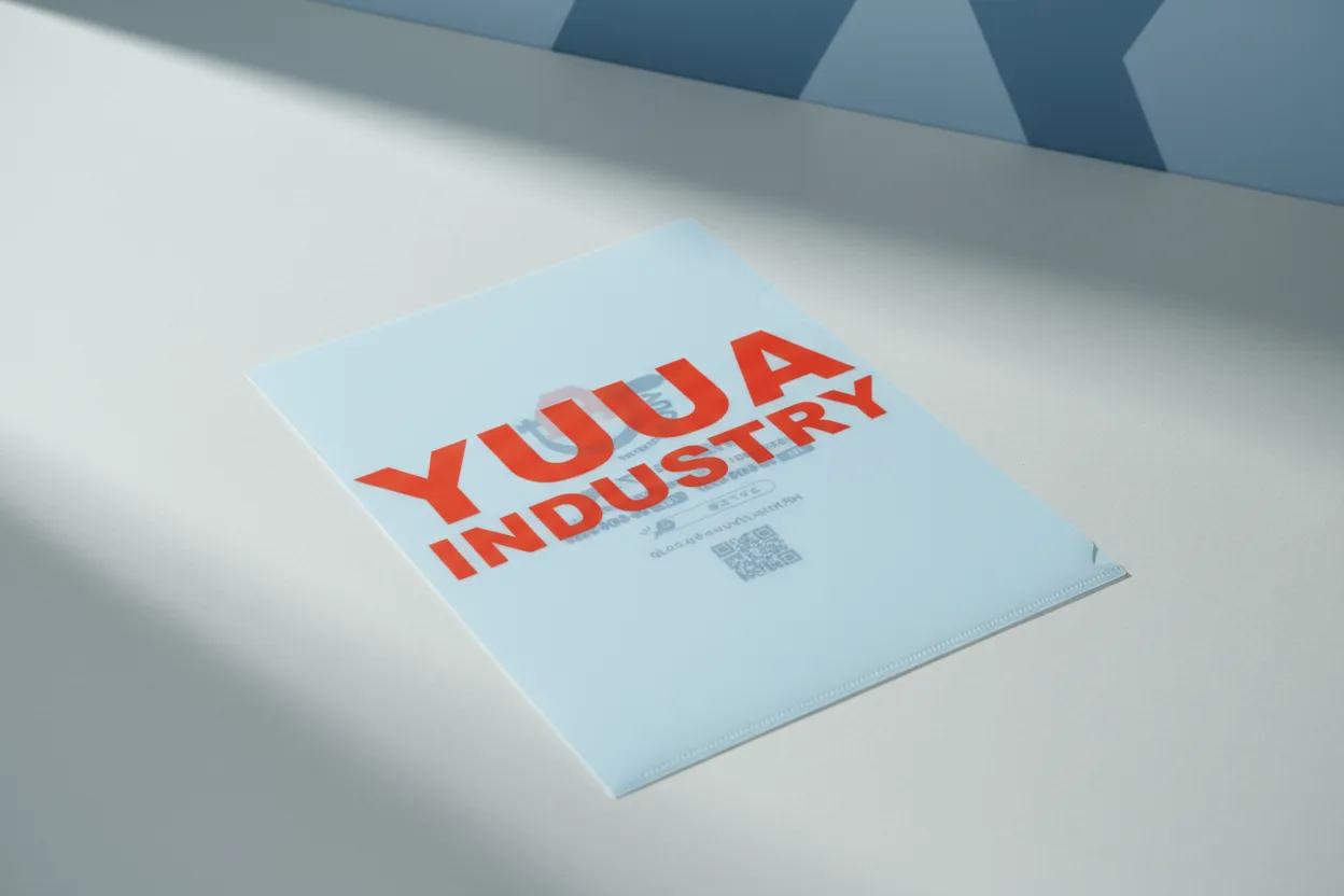 企業ロゴ入りクリアファイル